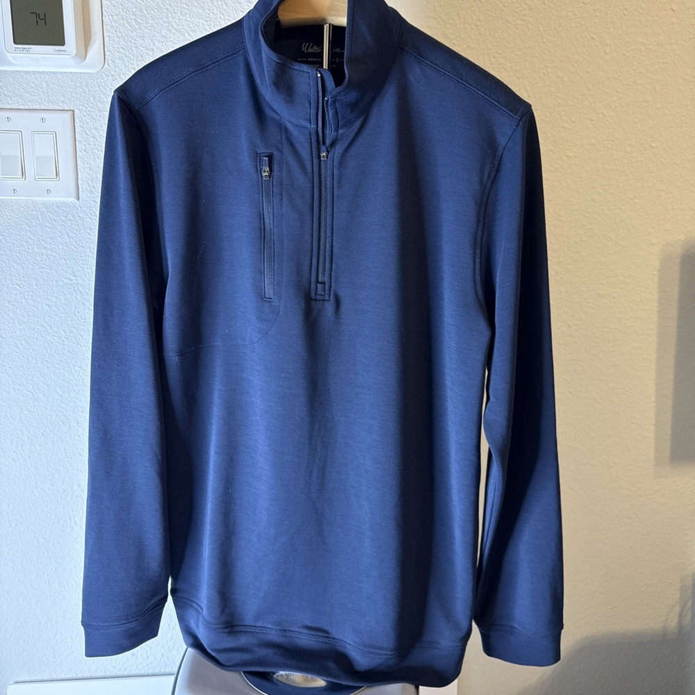 Walter Hagen Mens Performance 11‎ 1/4 Zip Golf Pullover Navy Size S